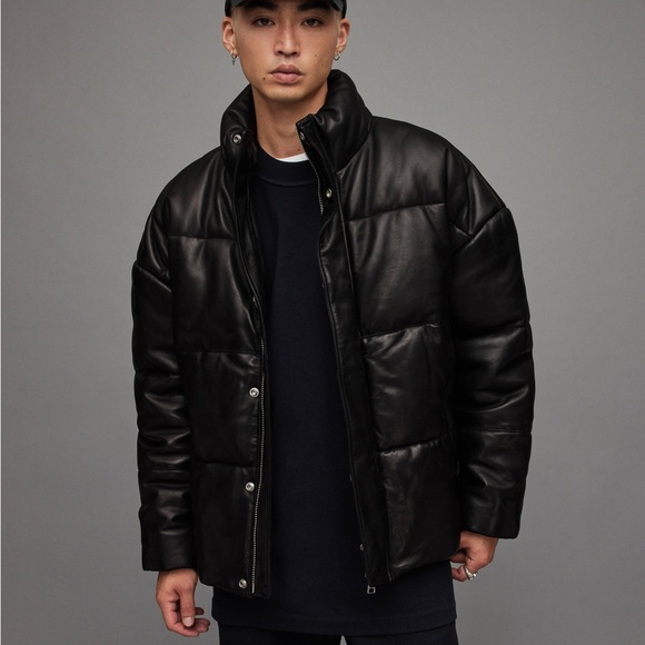 ALLSAINTS
Men’s Mercer Leather Puffer Jacket - Picture 11 of 16